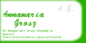annamaria grosz business card